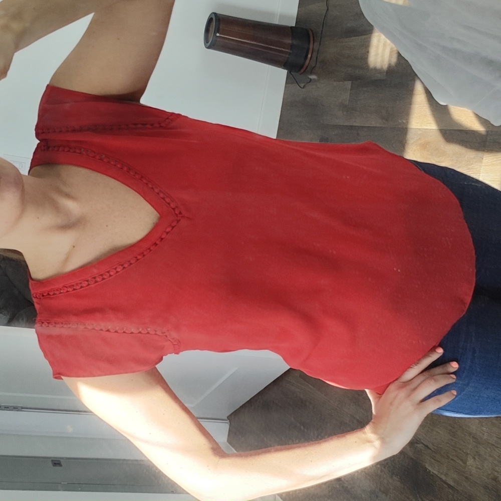 Red blouse